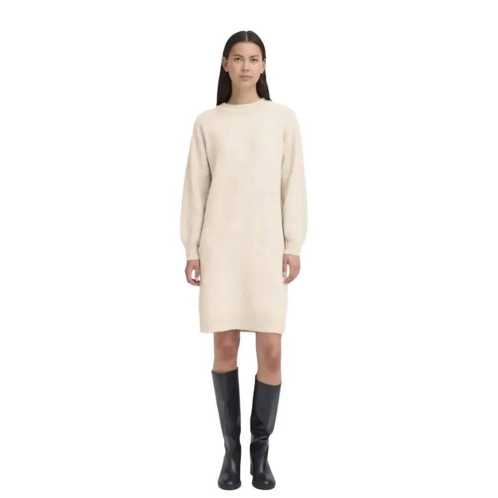 Ichi IHASDIS Fall 2025 Release Knit Dress, Size Small, Color Oatmeal